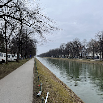 Along the canal towards Nymphenburg Palace.