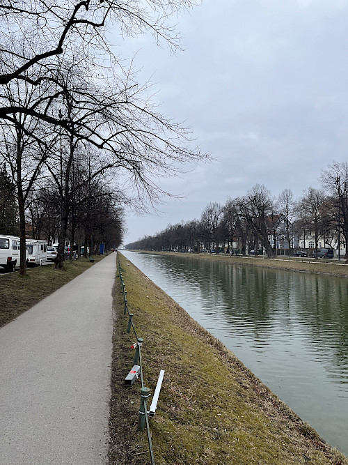 Along the canal towards Nymphenburg Palace.