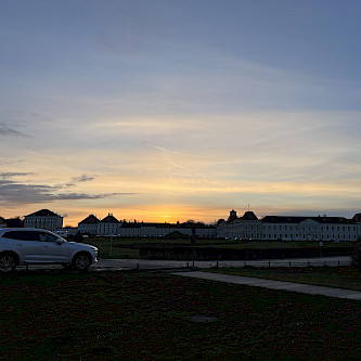 Nymphenburg Palace at sundown.